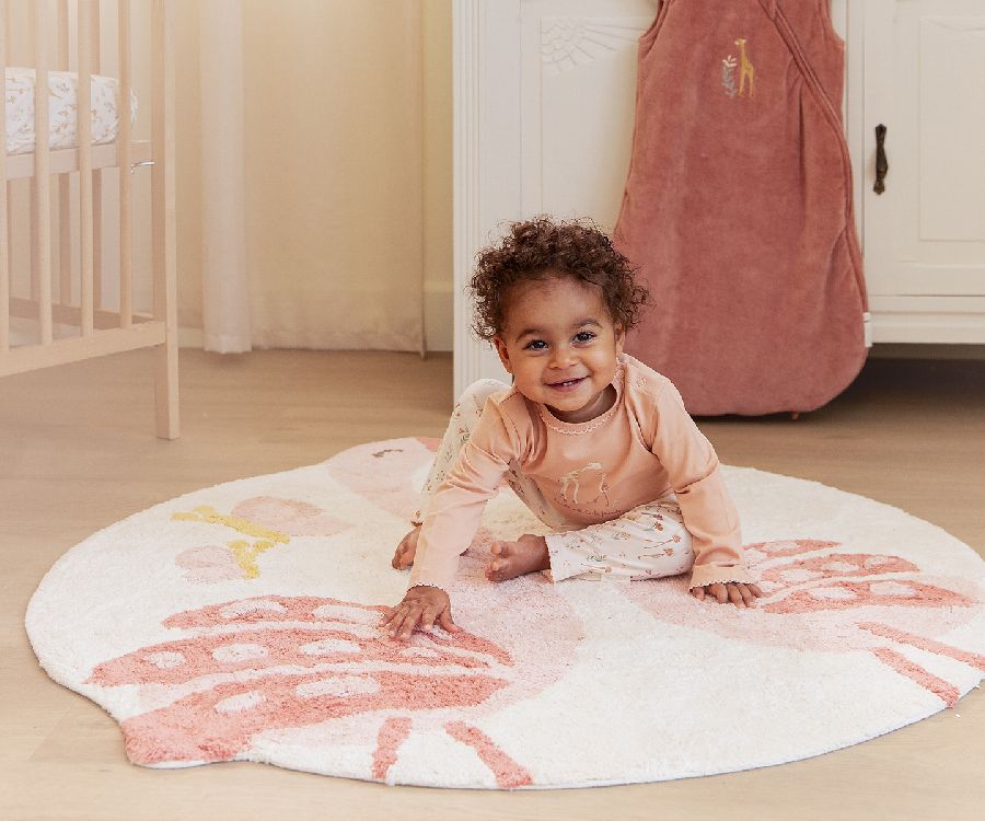 Kamertapijt Little Dutch Vloerkleed Flamingo | Safari Friends
