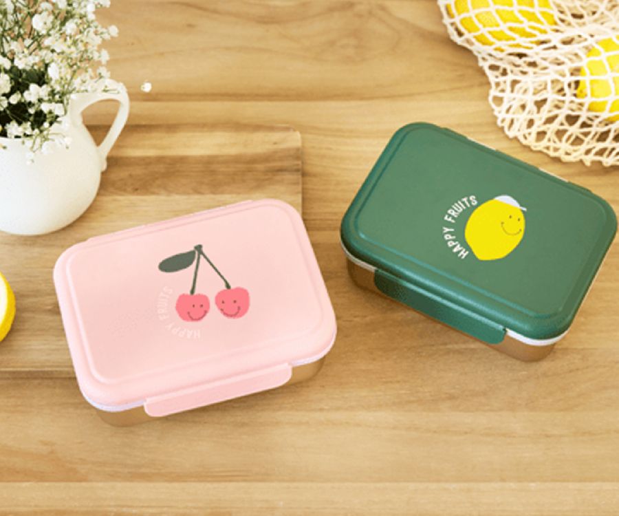 Brooddoos Laessig Bento Lunchbox | Happy Fruits Cherry