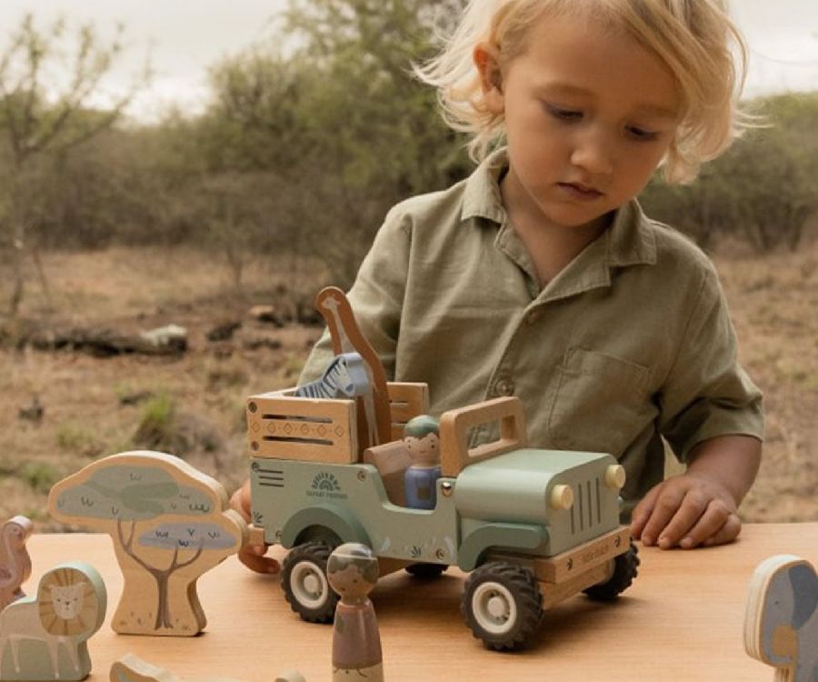 Voertuig Little Dutch Safari auto met dieren | Safari Friends