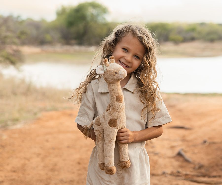 Knuffel Little Dutch, Giraffe 42cm | Safari Friends