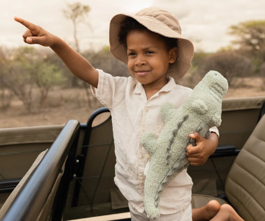 Knuffel Little Dutch, Krokodil 40cm | Safari Friends