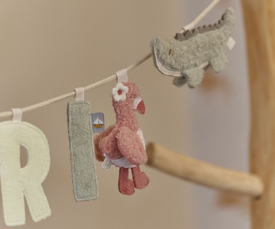 Textiel figuur Little Dutch Slinger Ornament Flamingo | Vlaggenlijn/Safari Friends