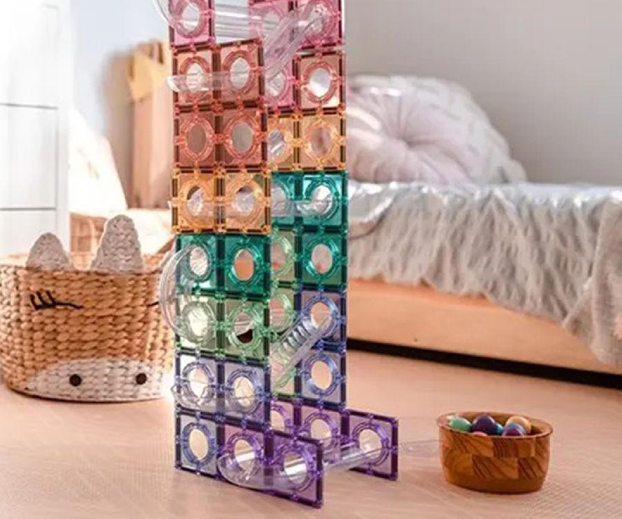 Magnetische bouwtegels Connetix Tiles Ball Run Pack - 106 | Magnetic Tiles Pastel Range