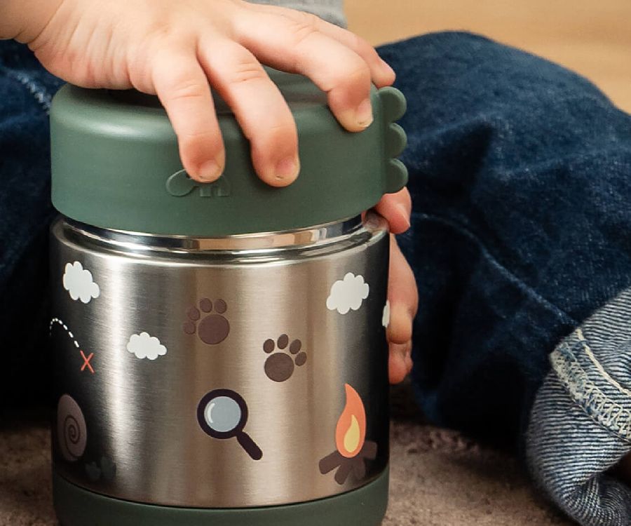 Thermos pot / food jar Done by Deer Insulated Food Jar | Tiny Trails green