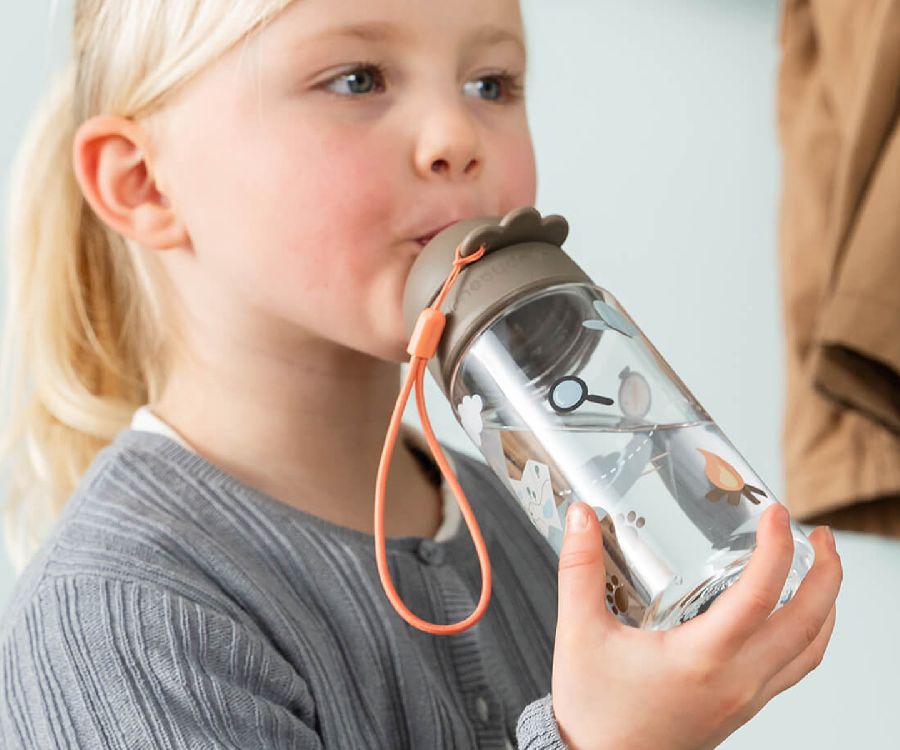 Drinkfles Done by Deer Straw Bottle 350ml | Tiny Trails sand