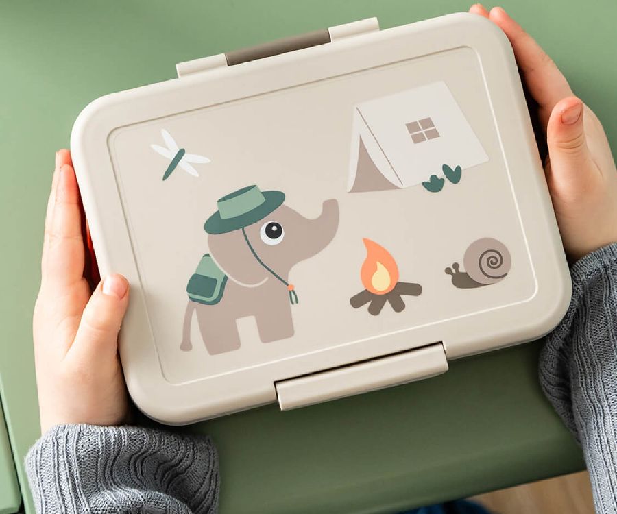 Brooddoos Done by Deer Lunch Box W/Divider | Tiny Trails sand