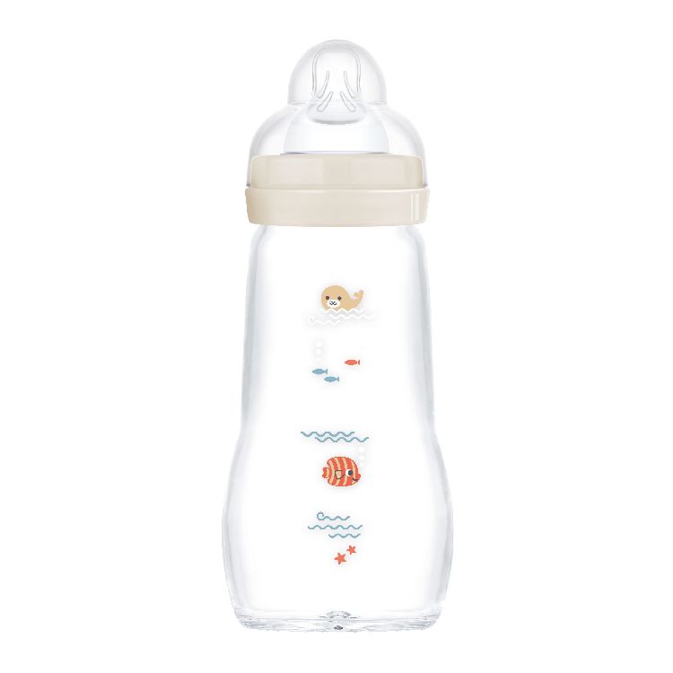 Fles MAM, breedhalsfles, 260 ml | Feel Good Glass Bottle 260ml