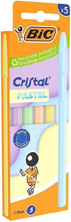 Balpen Bic Cristal Pastel, standaard
