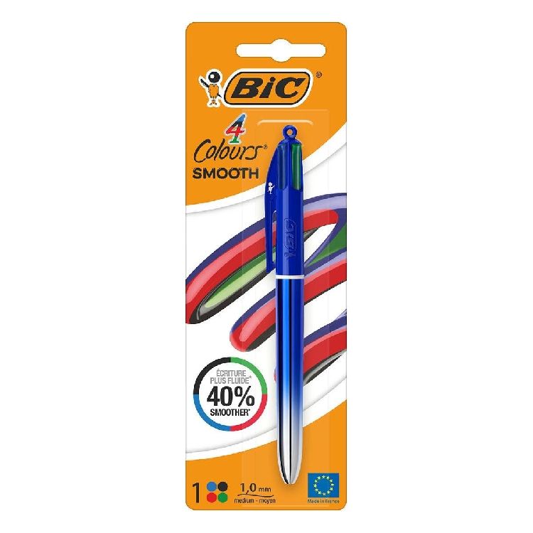 Balpen Bic 4 Colours Smooth Gradient, standaard