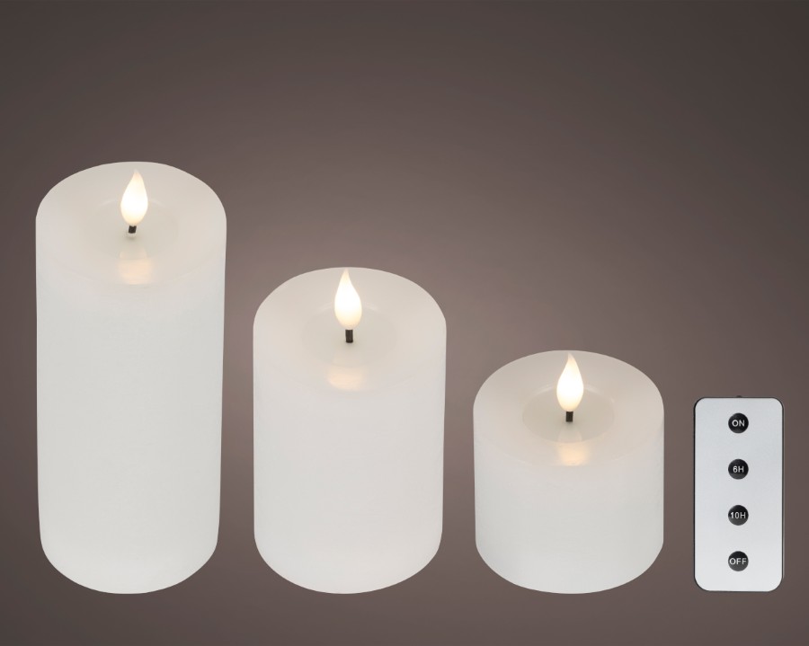 Verlichting Lumineo, 3-delige set, kaarsen