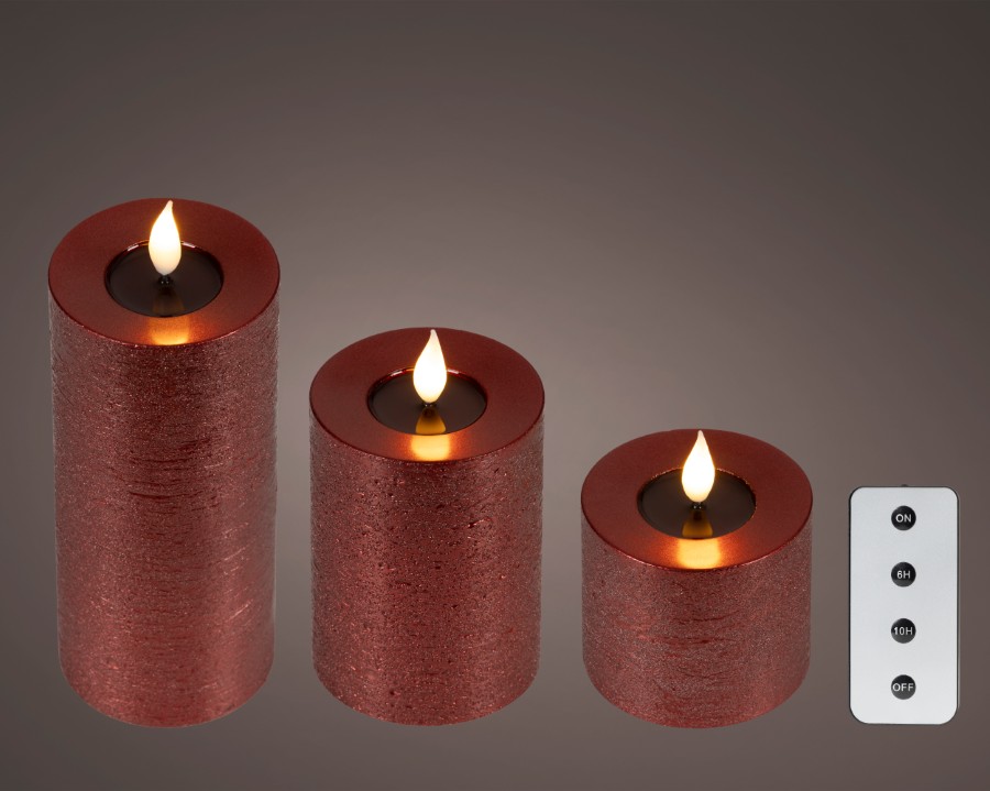 Verlichting Lumineo, 3-delige set, kaarsen