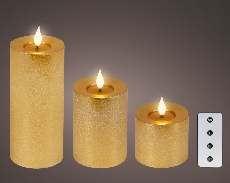 Verlichting Lumineo, 3-delige set, kaarsen
