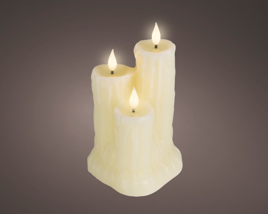 Verlichting Lumineo, druipkaars, D 11 x H 18.5 cm