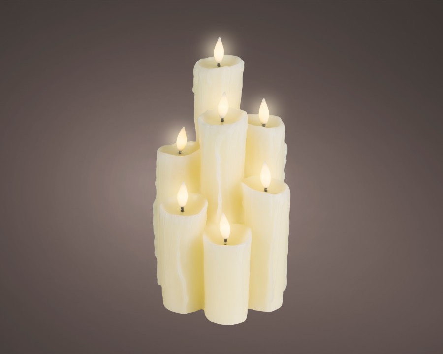 Verlichting Lumineo, druipkaars, D 15 x H 27.5 cm