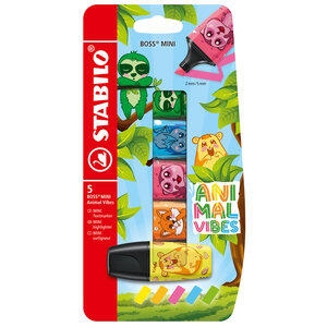 Stift Stabilo Boss Mini, tekstmarker | Animal Vibes