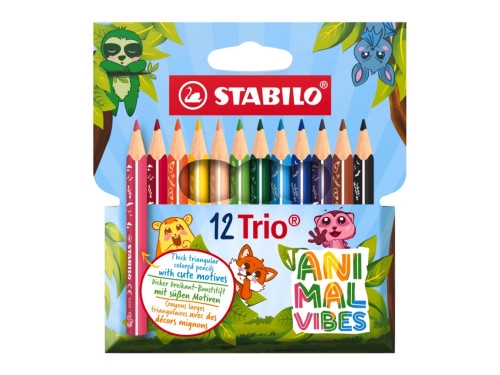Potlood Stabilo Trio Thick, kleurpotlood | Animal Vibes