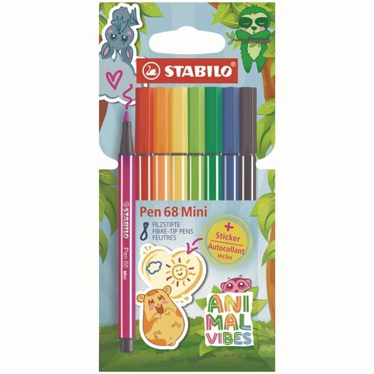 Stift Stabilo Pen 68 Mini, kleurstift | Animal Vibes
