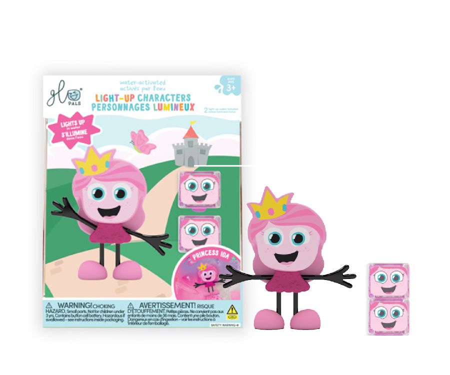 Lichtgevend badspeelgoed Glo Pals Ida | Light Up Cubes Characters