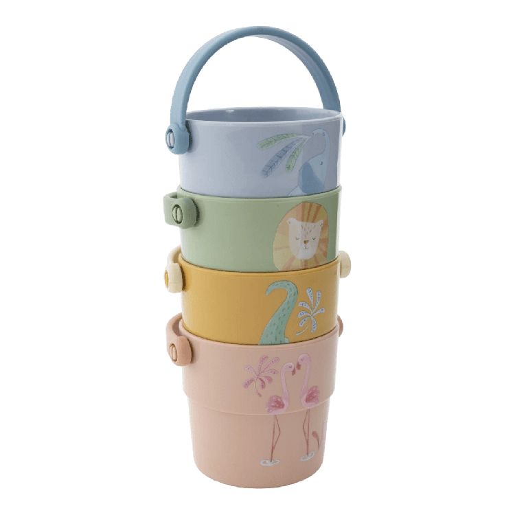 Badspelletje Little Dutch Bath Cups | Safari Friends