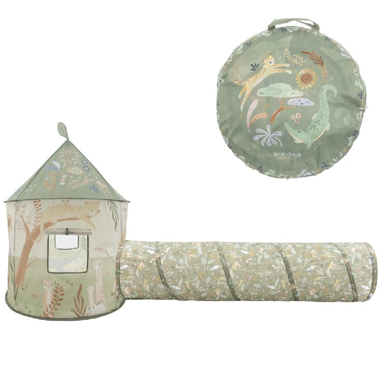 Tipi tent Little Dutch, Tent With Play Tunnel | Safari Friends
