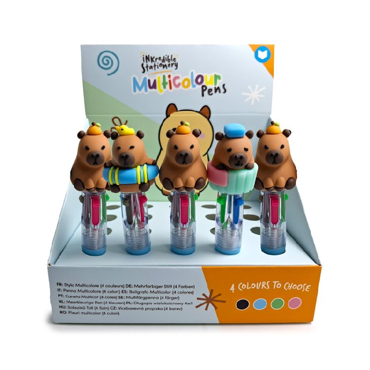 Balpen Lannoo Graphics Multicolor Pen Met Topper | Capybara
