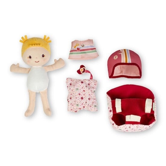 Poppenuitzet Lilliputiens Baby en fietszitje | Lena