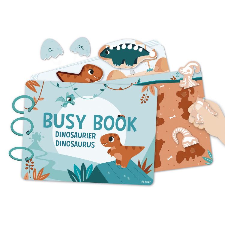 Invulboek Janod Busy Book Dino | oefenboek