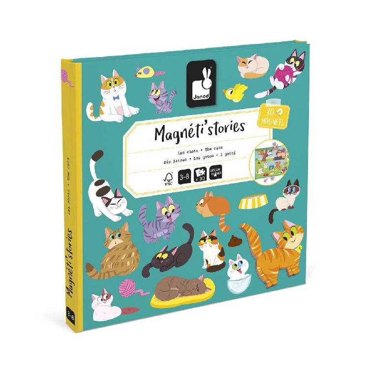 Magnetisch speelbord Janod Katten | Magneti Stories