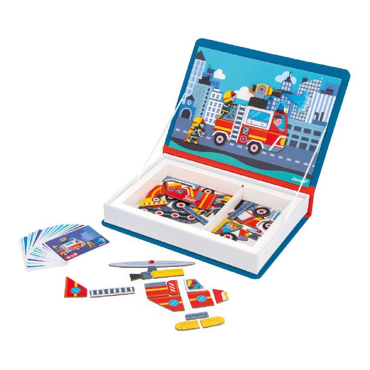 Magnetisch speelbord Janod Brandweer | Magneti Book