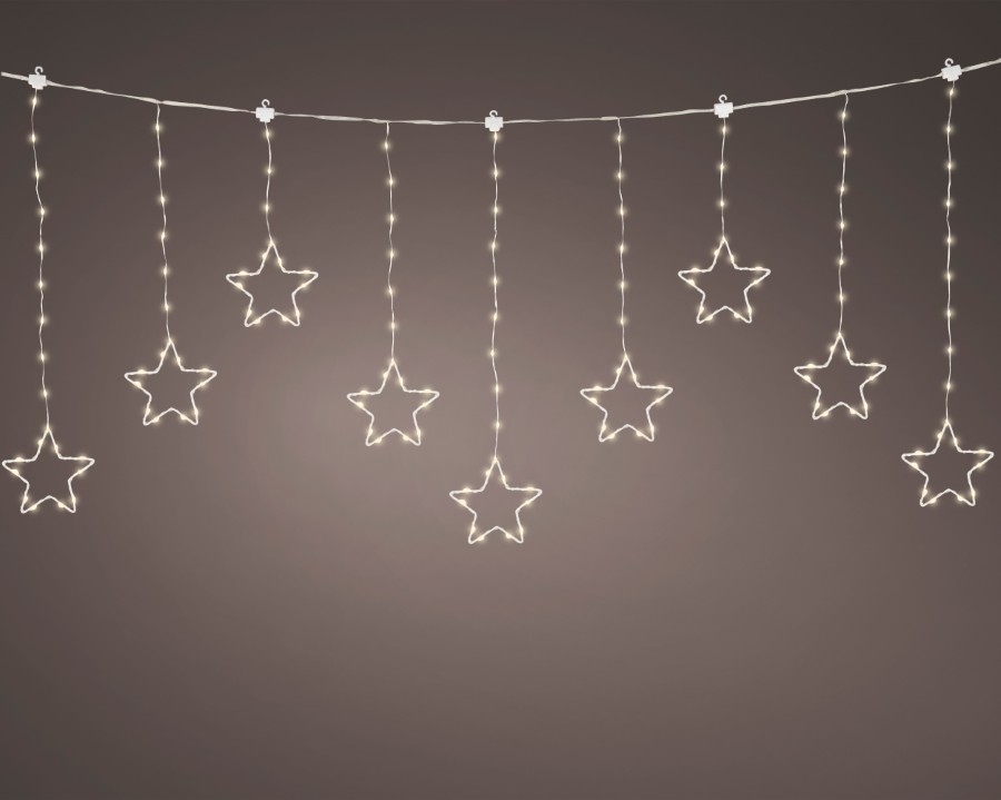 Verlichting Lumineo, Curtain Lights, sterren, L 120 x H 60 cm
