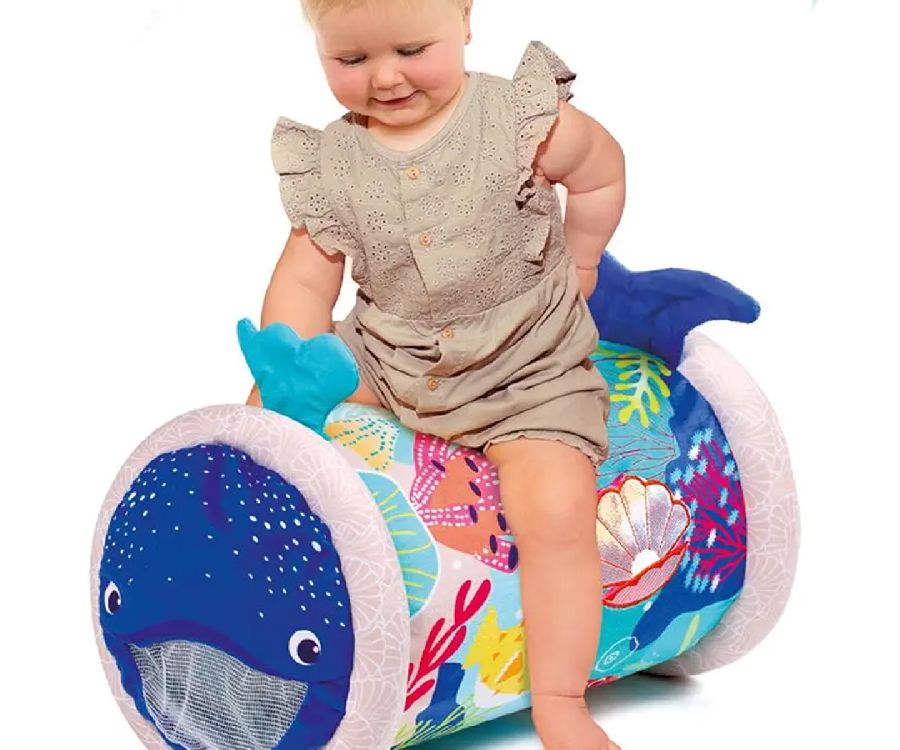 Kruiprol & rolfiguur Ludi Stoffen Roller Walvis