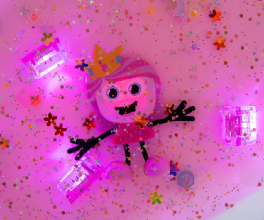 Lichtgevend badspeelgoed Glo Pals Ida | Light Up Cubes Characters