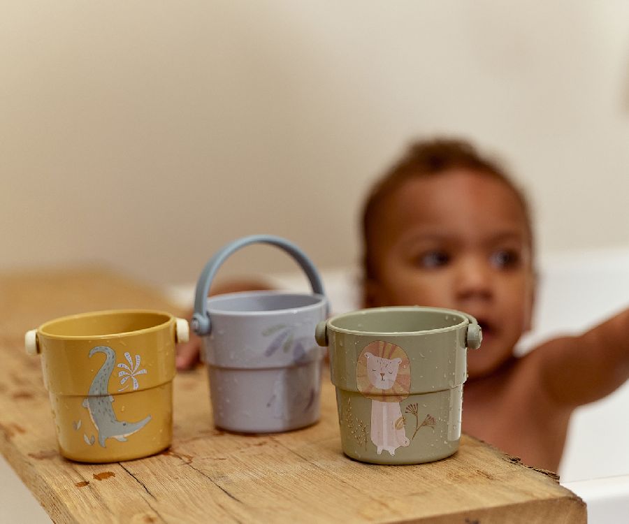 Badspelletje Little Dutch Bath Cups | Safari Friends