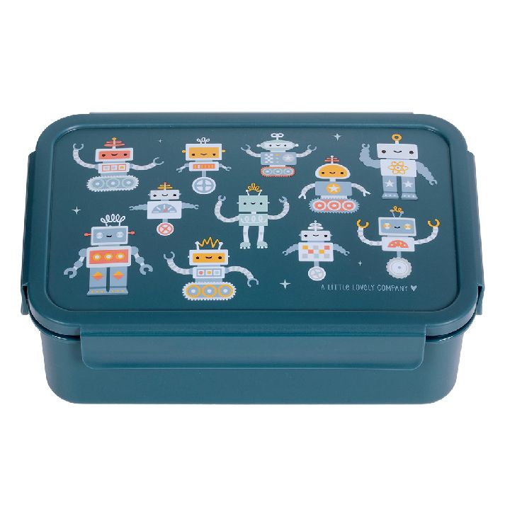 Brooddoos A Little Lovely Company Bento Lunch Box | Robots