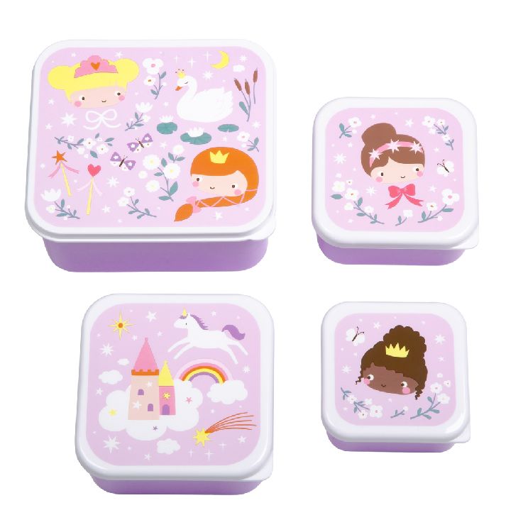 Snackdoos A Little Lovely Company Lunch & Snack Box, 4 stuk(s) | Princesses