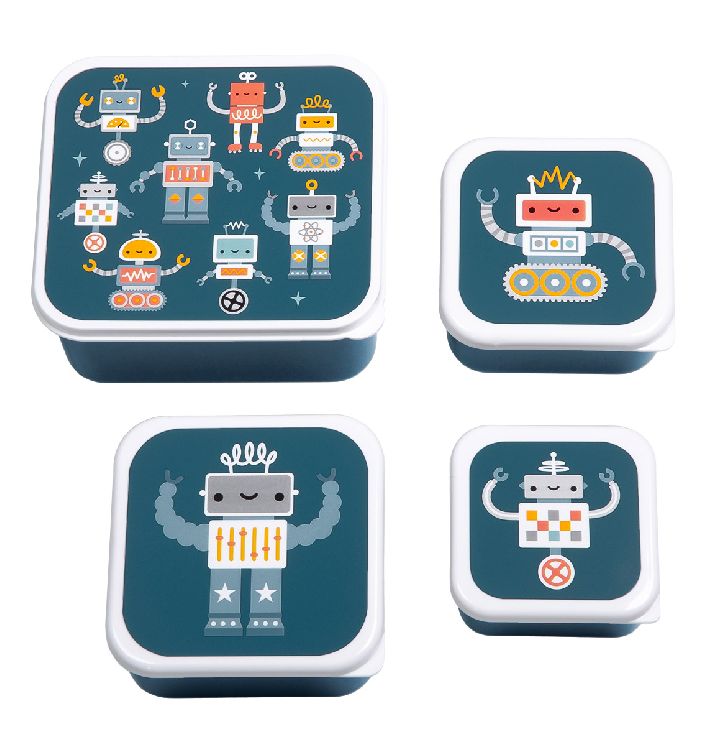 Snackdoos A Little Lovely Company Lunch & Snack Box, 4 stuk(s) | Robots