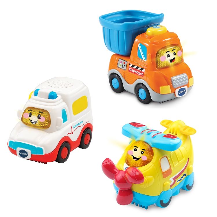 Voertuig Vtech Trio Pack Amir, Vasco en Kevin | Toet Toet Auto's