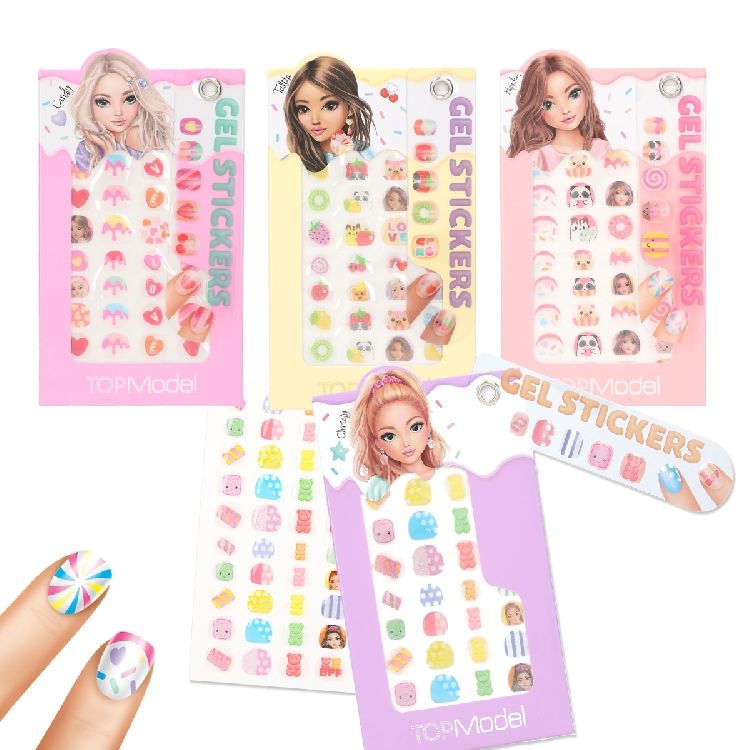GADGET Topmodel, Nagelstickers, Candy Glam, set bevat 40 nagelstickers, assortiment