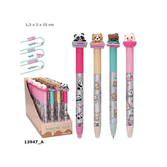 BALPEN 1 st, Penfection, Erasable Gel Pen Spinner, roze/geel/blauw/lichtroze, assortiment