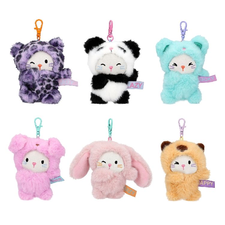 SLEUTELHANGER 1st, Penfection, Tiny Crew Kitten Plush Pendant, multikleur, assortiment