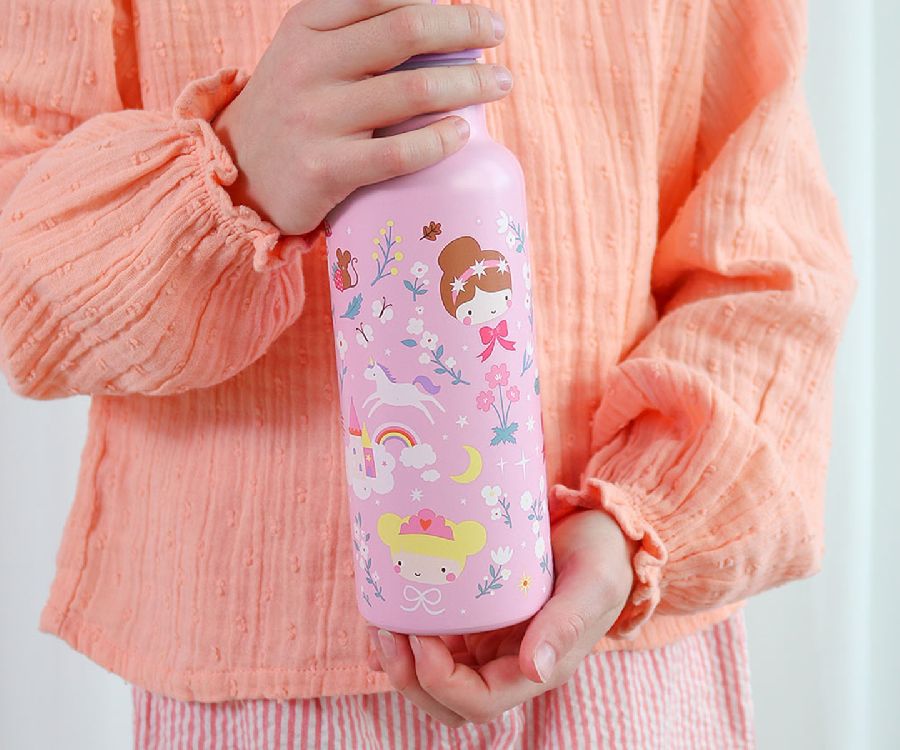 Drinkfles/thermosfles A Little Lovely Company XL RVS | Princesses