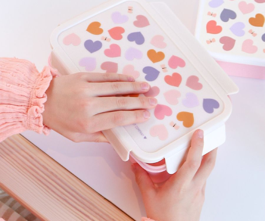 Brooddoos A Little Lovely Company Bento Lunch Box | Hearts