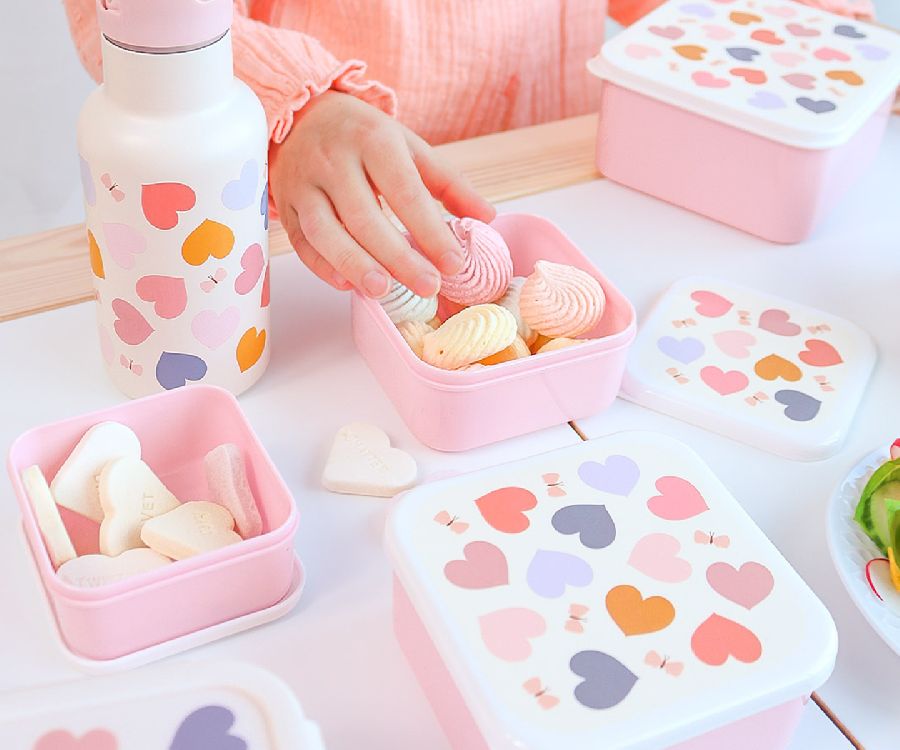 Snackdoos A Little Lovely Company Lunch & Snack Box, 4 stuk(s) | Hearts