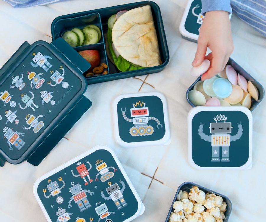 Snackdoos A Little Lovely Company Lunch & Snack Box, 4 stuk(s) | Robots
