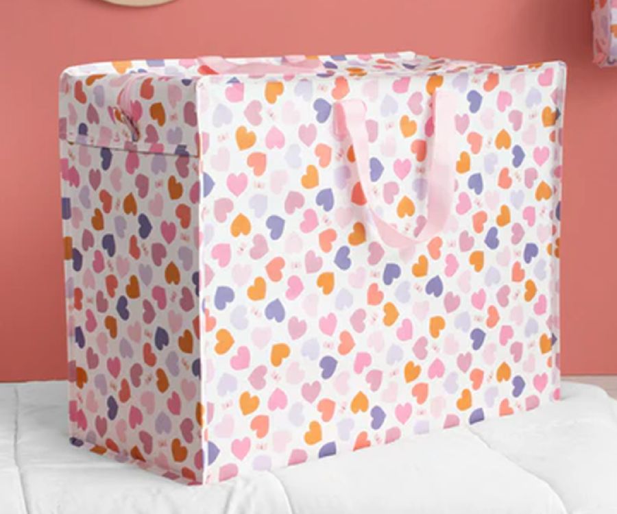 Opbergzak A Little Lovely Company Opbergtas XL | Hearts