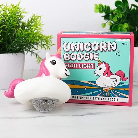 LICHTGEVEND BADSPEELGOED 1st, Gift  Republic, Unicorn Bath, wit/roze