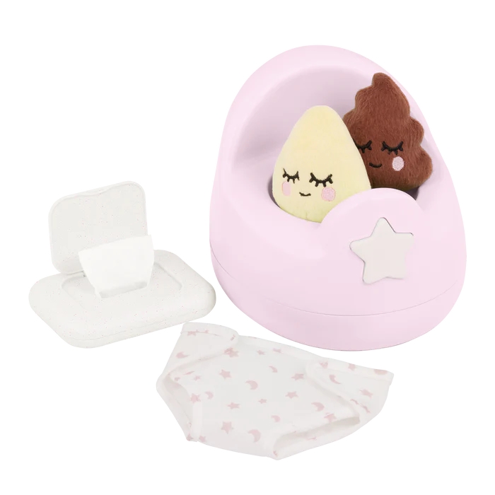 Poppenuitzet LullaBaby Dolly Potty set Pink