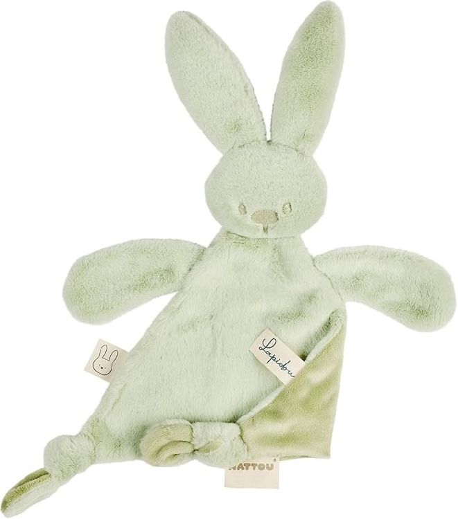 Knuffeldoek/fopspeendoekje Nattou, Doudou Triangle | Lapidou linden green