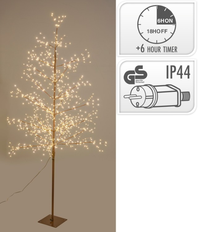 Verlichting boom, H 150 cm