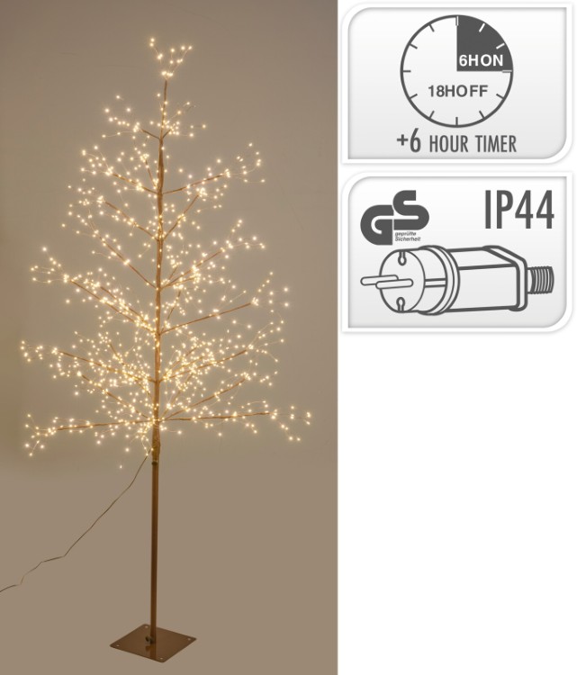 Verlichting boom, H 210 cm